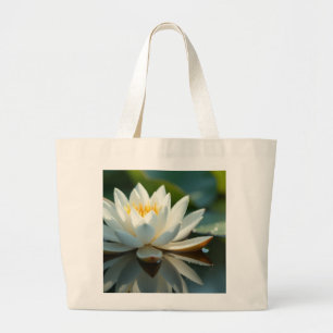 Sac fourre-tout élégant en forme de nénuphar blanc