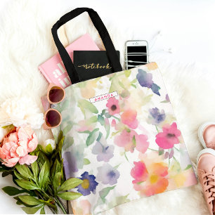 Sac fourre-tout élégant floral mignon tendance chi