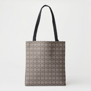 Sac fourre-tout élégant marron et beige à motif di