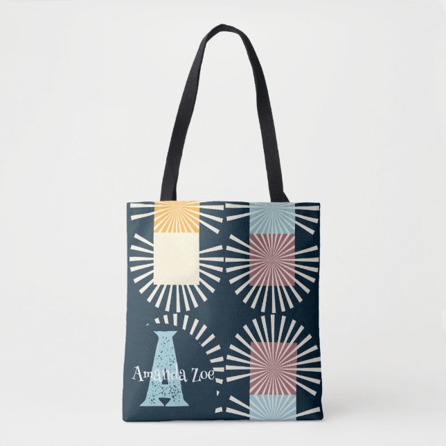 Sac fourre-tout élégant moderne à monogramme (Devant)