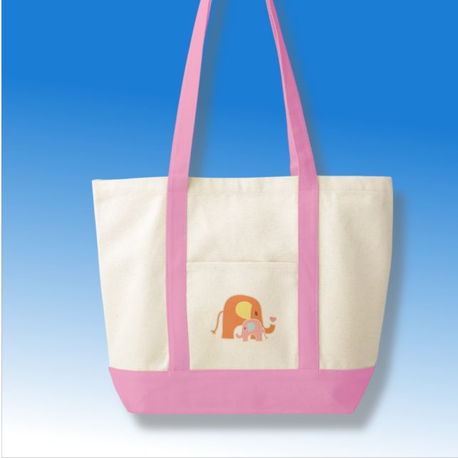 Sac fourre-tout éléphant bébé fille rose (Créateur téléchargé)
