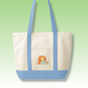 Sac fourre-tout éléphant bébé garçon bleu