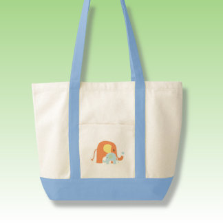 Sac fourre-tout éléphant bébé garçon bleu