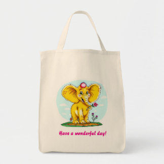 Sac fourre-tout éléphant mignon – “Passez une merv