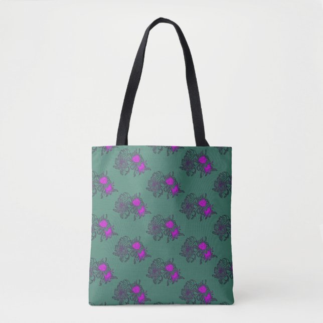 « Sac fourre-tout Emeraude Harmony – Chrysanthème  (Devant)
