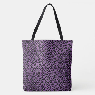 Sac fourre-tout Empreinte de léopard pourpre fonc
