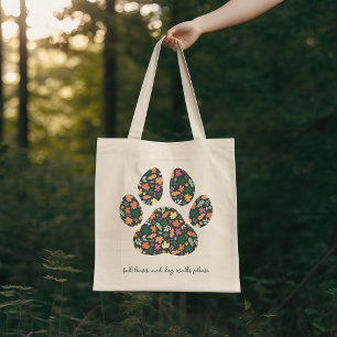 Sac fourre-tout empreinte de patte automne mignon 