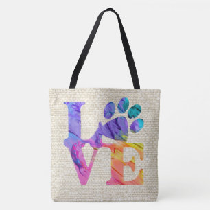 Sac fourre-tout Empreinte de patte d'amour