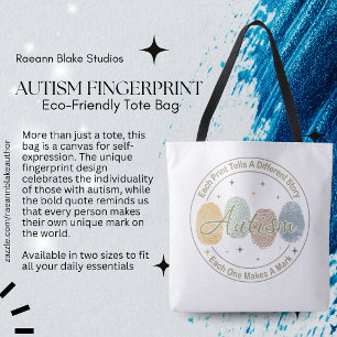 Sac fourre-tout Empreinte digitale/ Citation sur l