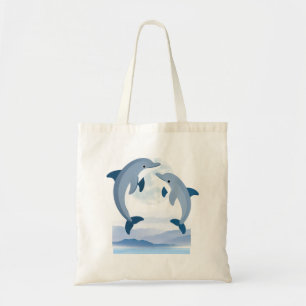 Sac fourre-tout en aquarelle de dauphin mignon T