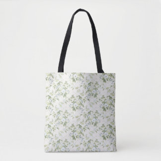 Sac fourre-tout en chintz vert sauge, impression f