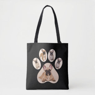Sac fourre-tout en collage d'empreinte de patte de