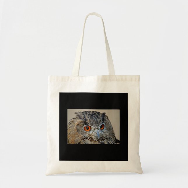 SAC FOURRE-TOUT EN COTON AVEC OWL (Devant)
