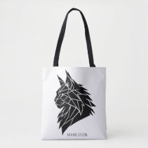 Sac fourre-tout en coton géométrique minimaliste M