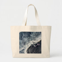 sac fourre-tout en cristal à vague océanique art c