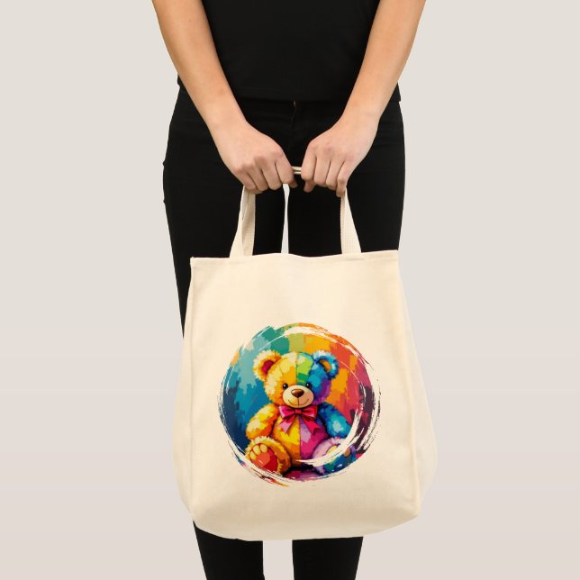 Sac fourre-tout en forme d'ours en peluche (Devant (produit))