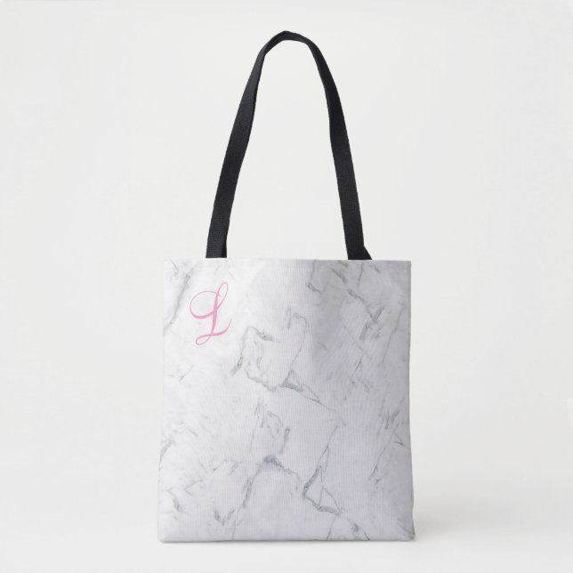 Sac fourre-tout en marbre avec Momogramme initial (Devant)