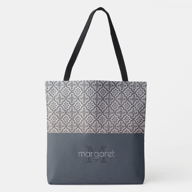 Sac fourre-tout en monogramme à texture chic (Devant)