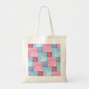Sac fourre-tout en Patchwork Denim, Rose, Blues