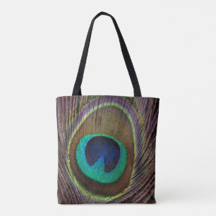 Sac fourre-tout en plumes de paon