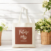 Sac fourre-tout en terracotta Future Mrs Brown pou