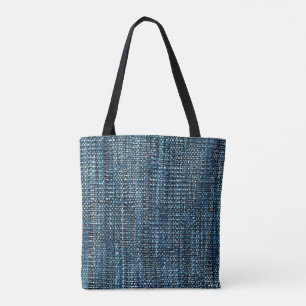 Sac fourre-tout en tissu fin bleu