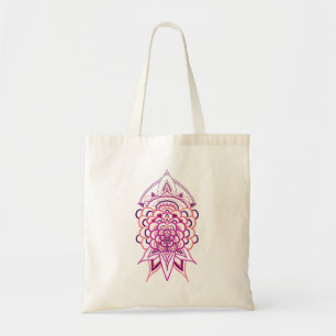 Sac fourre-tout en toile à motif mandala floral ro