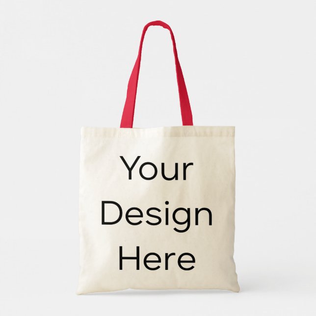 Sac fourre-tout en toile à poignée rouge (Dos)