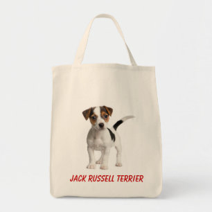 Sac fourre-tout en toile avec chiot Jack Russell T