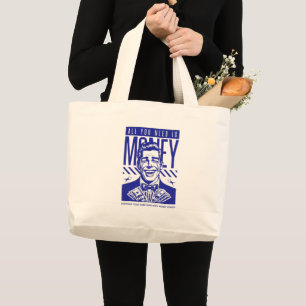 Sac fourre-tout en toile avec œuvre d'art monétair