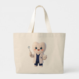 Sac fourre-tout en toile avec un personnage de den