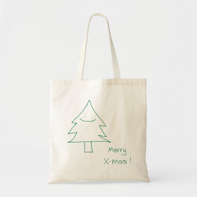 Sac fourre-tout en toile d'arbre de Noël (Devant)