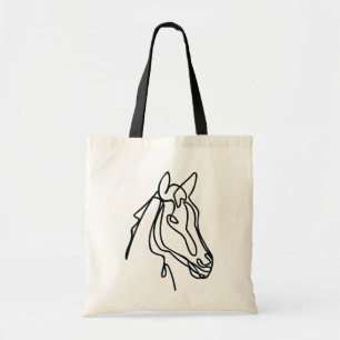 Sac fourre-tout en toile de dessin de la ligne de