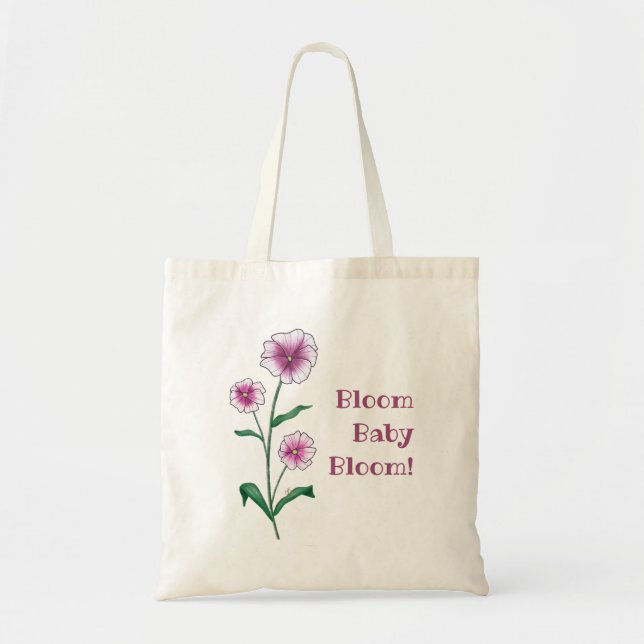 Sac fourre-tout en toile de fleur (Devant)