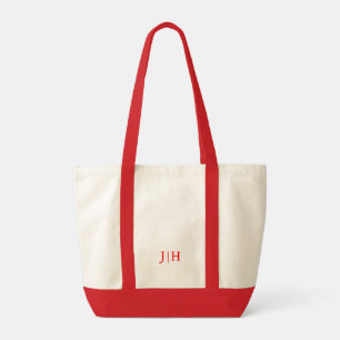 Sac fourre-tout en toile de singe rouge Preppy per