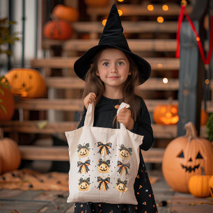 Sac fourre-tout en toile Jack-O-Lantern et vaches