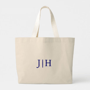 Sac fourre-tout en toile monogramme de la marine P