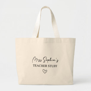 Sac fourre-tout en toile personnalisé pour enseign