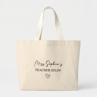 Sac fourre-tout en toile personnalisé pour enseign