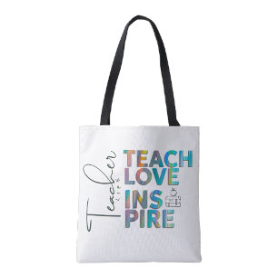 Sac fourre-tout en toile pour enseignant, Sac four