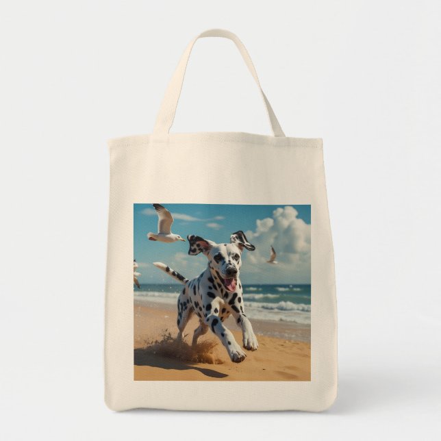 Sac fourre-tout épicerie Dalmatien élégant (Devant)