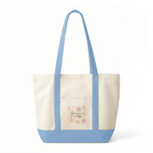 Sac fourre-tout esthétique floral | Sac bleu clair