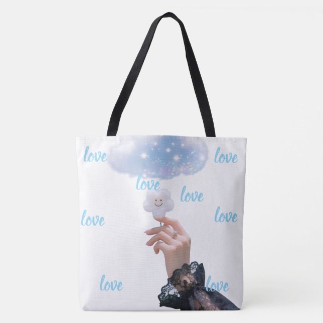 Sac fourre-tout esthétique nuage rêveur (Devant)