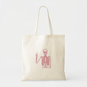 Sac fourre-tout esthétique Signe de paix squelette