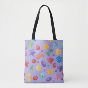 Sac fourre-tout étoile bonbon violet