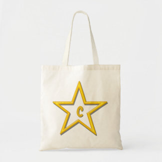 Sac fourre-tout - Etoile jaune avec initiale
