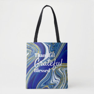 Sac fourre-tout exquis bleu marbré