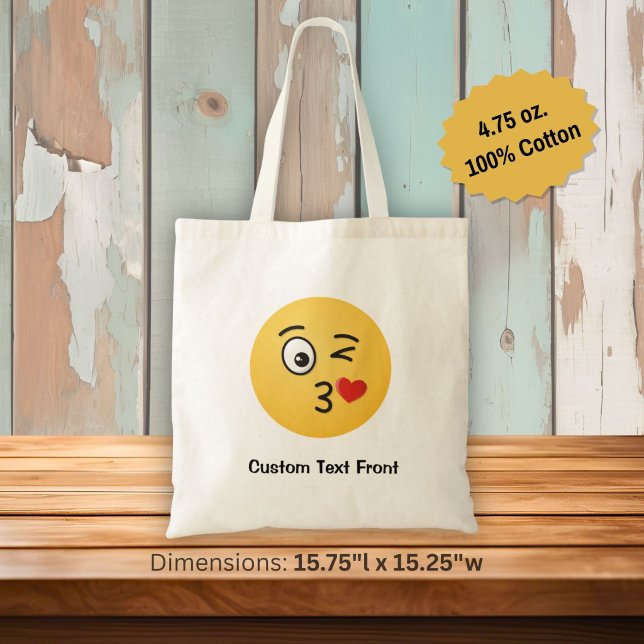 Sac fourre-tout Face lançant un baiser (Créateur téléchargé)