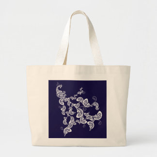 Sac fourre-tout fait sur commande blanc à motif