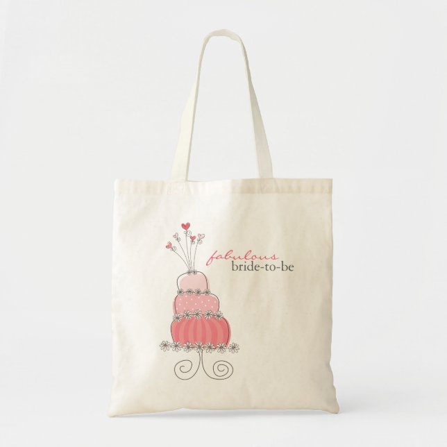 Sac fourre-tout fait sur commande nuptiale rose (Devant)